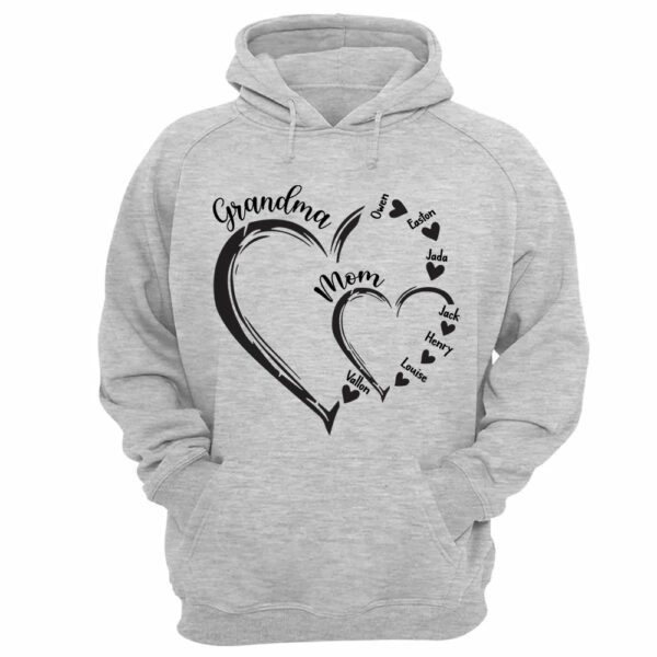 Custom Grandma Mom Heart Shirt, Personalized Nana Shirt, Mimi Shirt - Best Gifts For Mother's Day - Image 11