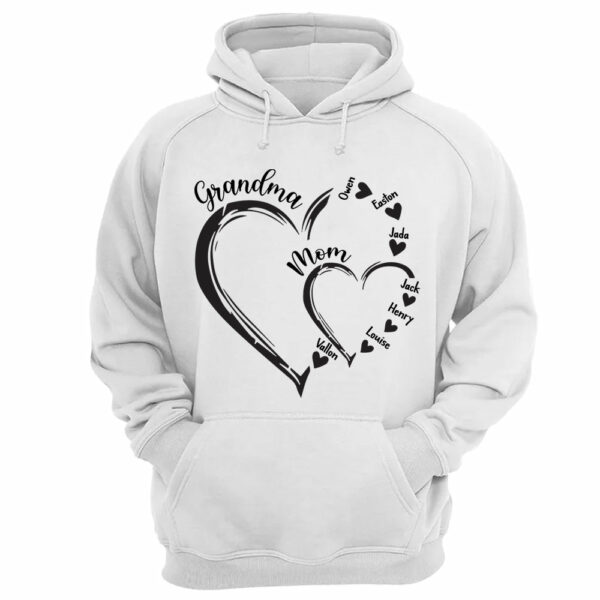 Custom Grandma Mom Heart Shirt, Personalized Nana Shirt, Mimi Shirt - Best Gifts For Mother's Day - Image 10