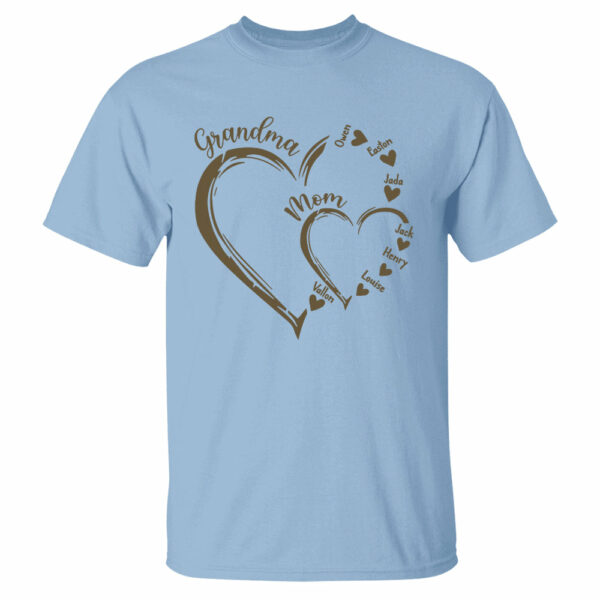 Custom Grandma Mom Heart Shirt, Personalized Nana Shirt, Mimi Shirt - Best Gifts For Mother's Day - Image 3