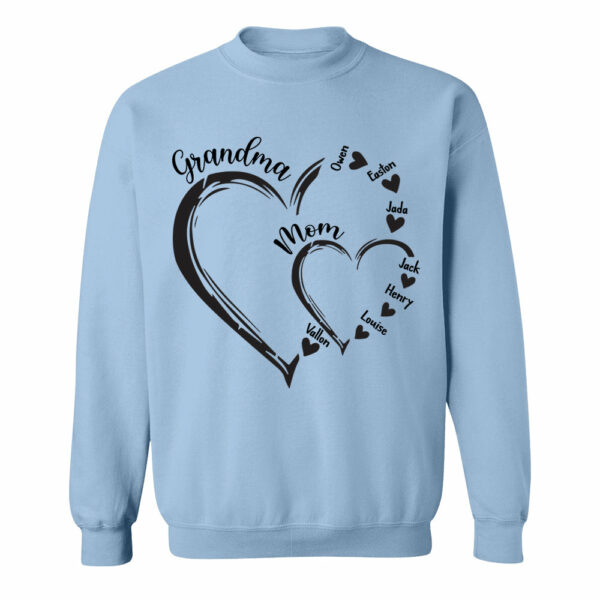 Custom Grandma Mom Heart Shirt, Personalized Nana Shirt, Mimi Shirt - Best Gifts For Mother's Day - Image 9