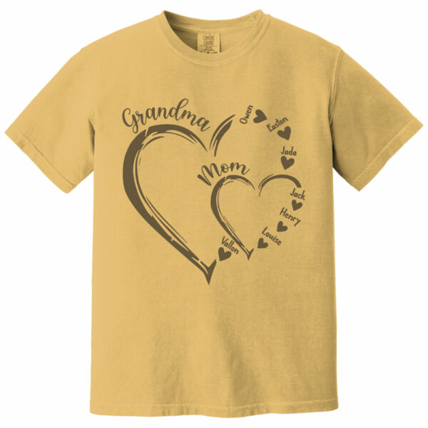Custom Grandma Mom Heart Shirt, Personalized Nana Shirt, Mimi Shirt - Best Gifts For Mother's Day - Image 7