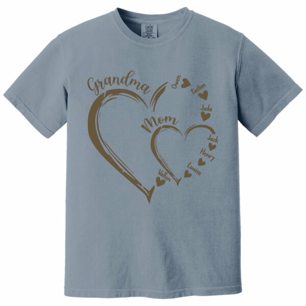 Custom Grandma Mom Heart Shirt, Personalized Nana Shirt, Mimi Shirt - Best Gifts For Mother's Day - Image 11