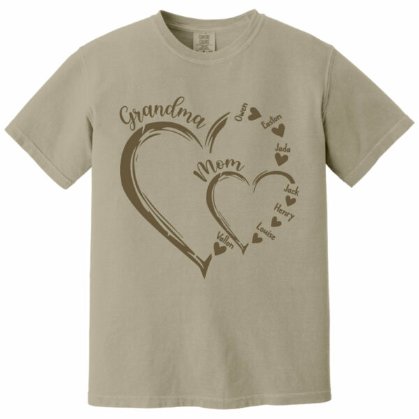 Custom Grandma Mom Heart Shirt, Personalized Nana Shirt, Mimi Shirt - Best Gifts For Mother's Day - Image 10