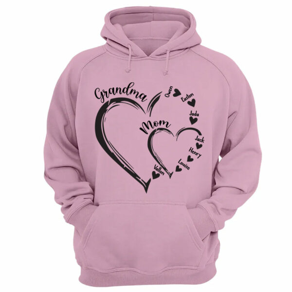 Custom Grandma Mom Heart Shirt, Personalized Nana Shirt, Mimi Shirt - Best Gifts For Mother's Day - Image 13