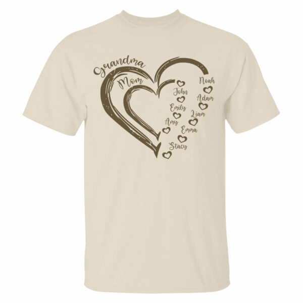 Custom Grandma Shirt, Grandma Heart Shirt, Nana Shirt With Grandkids Name, Gift For Grandma, Mother's Day Shirt, Personalized Grandma Shirt - Image 2