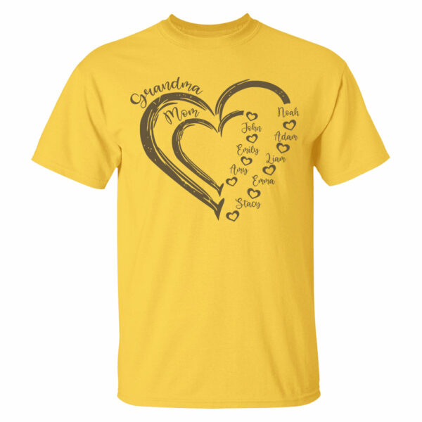 Custom Grandma Shirt, Grandma Heart Shirt, Nana Shirt With Grandkids Name, Gift For Grandma, Mother's Day Shirt, Personalized Grandma Shirt - Image 4