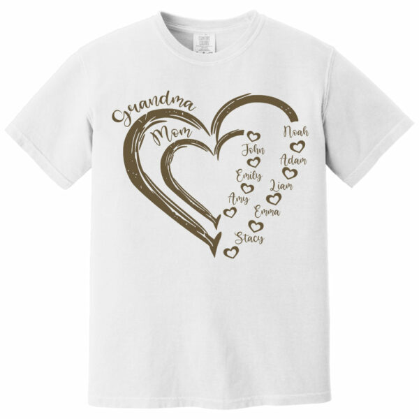 Custom Grandma Shirt, Grandma Heart Shirt, Nana Shirt With Grandkids Name, Gift For Grandma, Mother's Day Shirt, Personalized Grandma Shirt - Image 6