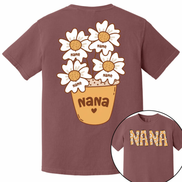 Custom Grandma Shirt With Grandchildrenâ€™s Names â€“ Personalized Floral Daisy Tee For Grandma - Image 10