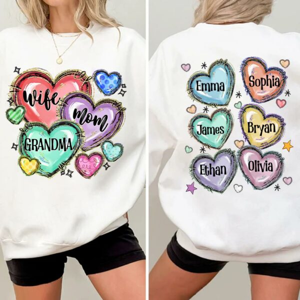 Custom Grandma Sweethearts for Grandmas Shirt - Personalized Shirt Gift For Grandma