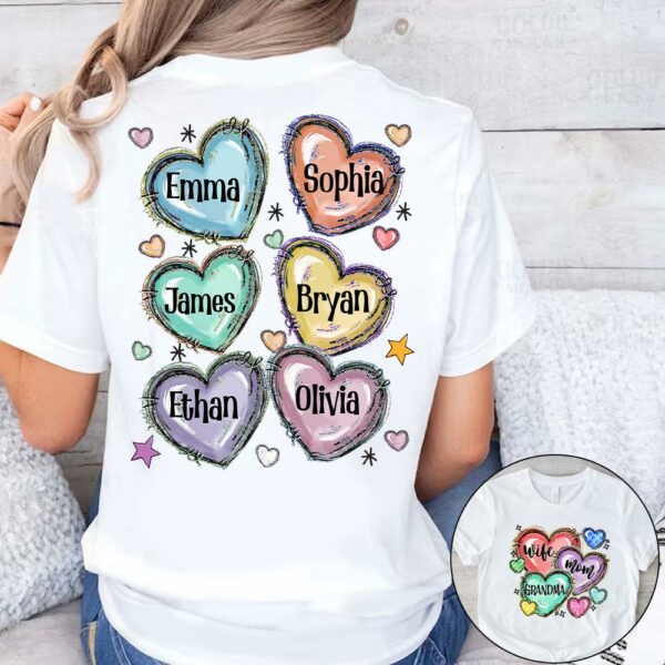 Custom Grandma Sweethearts for Grandmas Shirt - Personalized Shirt Gift For Grandma - Image 4