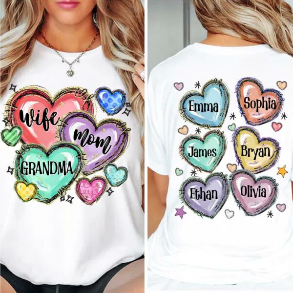 Custom Grandma Sweethearts for Grandmas Shirt - Personalized Shirt Gift For Grandma - Image 6