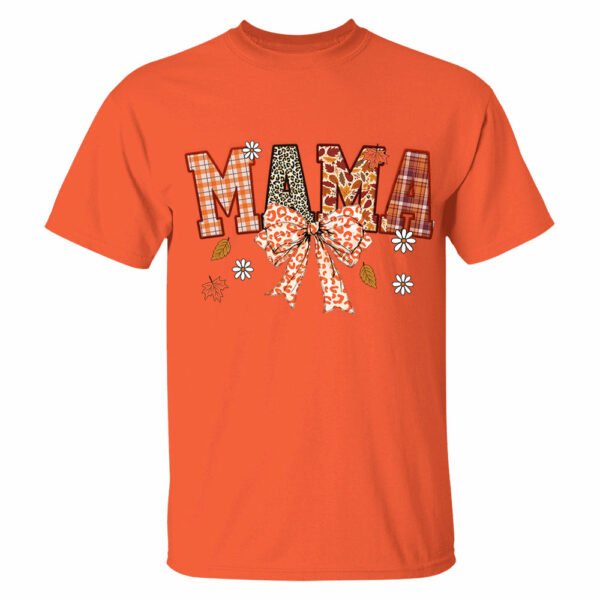 Custom Grandma Thankful Coquette Shirt, Autumn Season Coquette Bow Leopard Shirt - Image 5