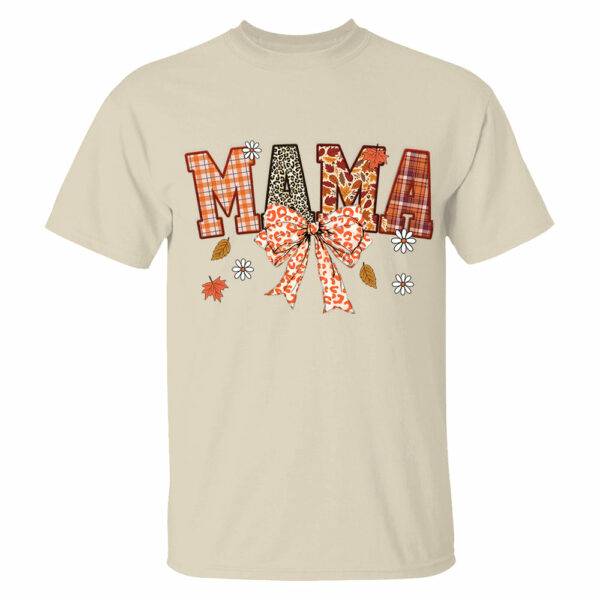 Custom Grandma Thankful Coquette Shirt, Autumn Season Coquette Bow Leopard Shirt - Image 4