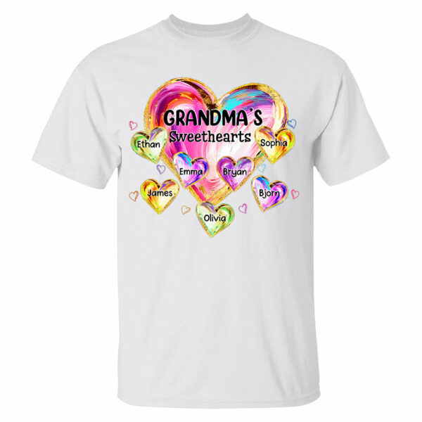 Custom Grandma's Sweethearts Shirt - Personalized Shirt For Grandma - Image 2
