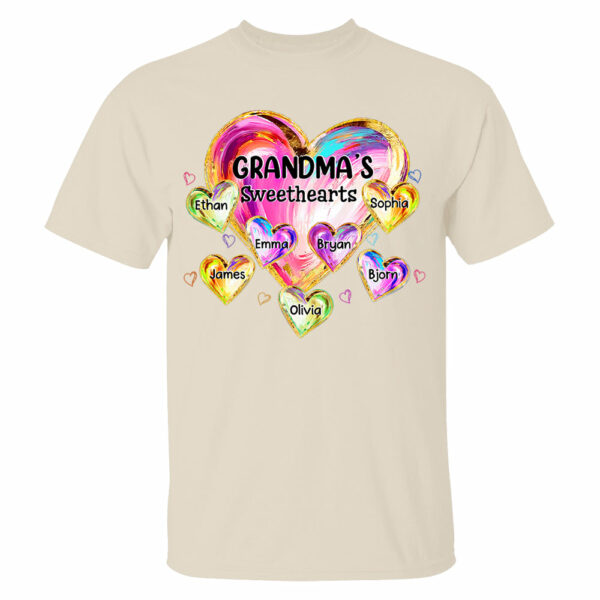 Custom Grandma's Sweethearts Shirt - Personalized Shirt For Grandma - Image 3