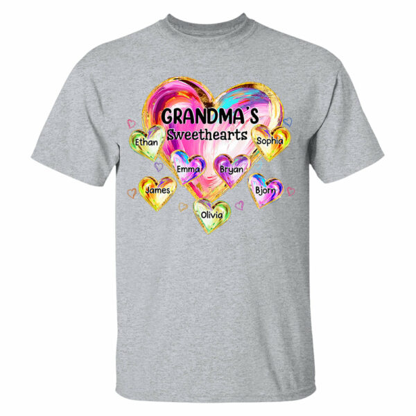 Custom Grandma's Sweethearts Shirt - Personalized Shirt For Grandma - Image 4