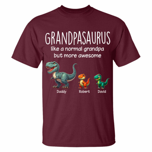 Custom Grandpasaurus Like A Normal Grandpa But More Awesome Shirt Father's Day Gift - Image 8