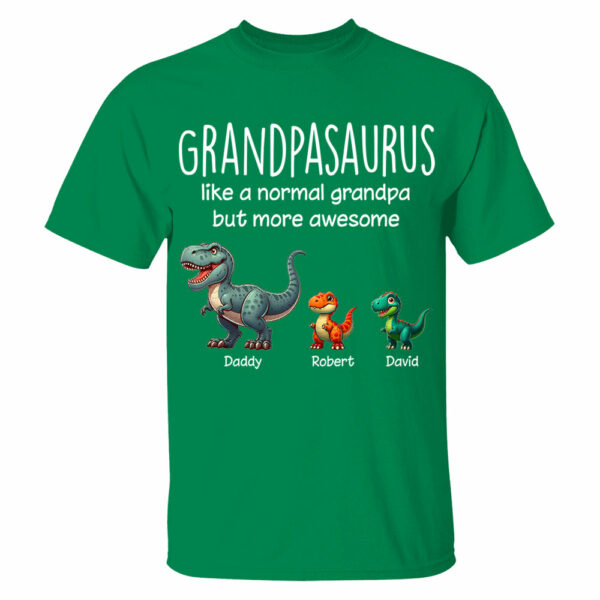 Custom Grandpasaurus Like A Normal Grandpa But More Awesome Shirt Father's Day Gift - Image 13