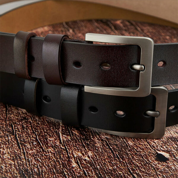 Custom Handmade Belt - Funny Gift for Husband, Father's Day Gift, Engraved Leather Belt Grooms Men, Anniversary Gift FiancÃ© - Image 8