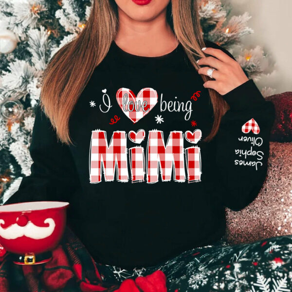 Custom I Love Being Gigi Sweatshirt - Christmas & Valentine Gift for Grandmothers - Personalized Kids Name - Image 6