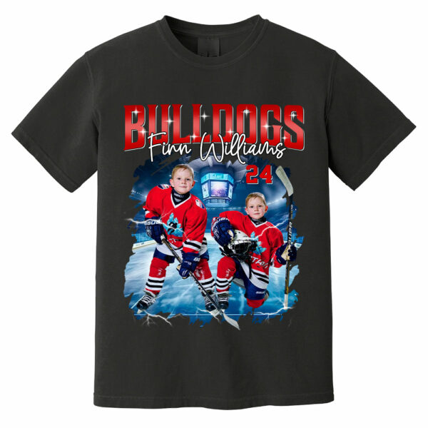 Custom Ice Hockey Player Photo With Unique Style Bootleg Shirt - Perfect Shirt For Ice Hockey Lovers - Image 9