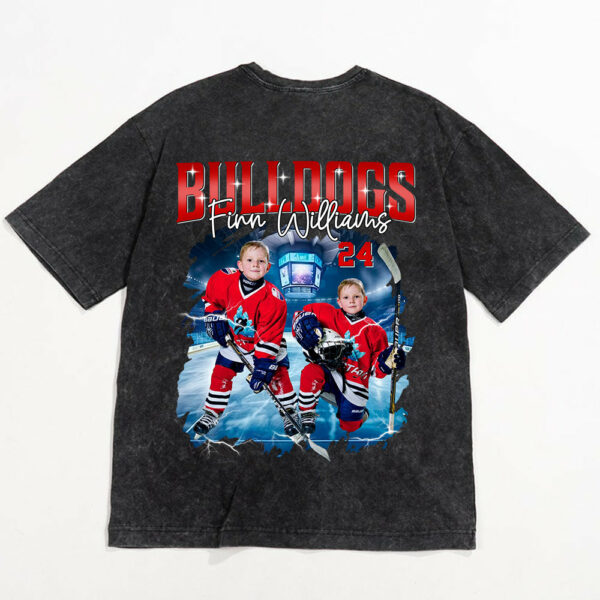 Custom Ice Hockey Player Photo With Unique Style Bootleg Shirt - Perfect Shirt For Ice Hockey Lovers - Image 6