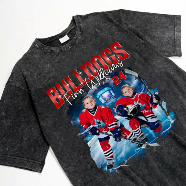 Custom Ice Hockey Player Photo With Unique Style Bootleg Shirt - Perfect Shirt For Ice Hockey Lovers - Image 8