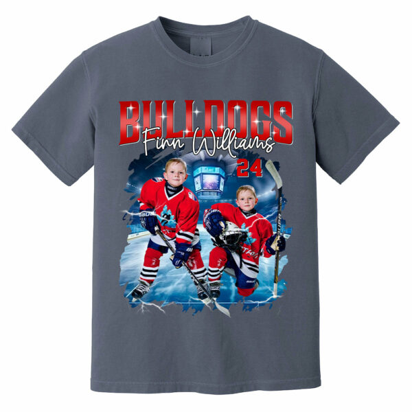 Custom Ice Hockey Player Photo With Unique Style Bootleg Shirt - Perfect Shirt For Ice Hockey Lovers - Image 11