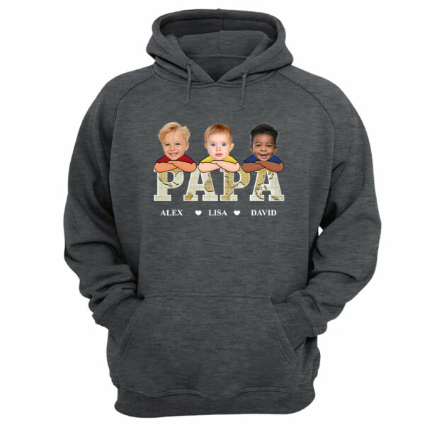Custom Kid Face Papa Grandpa - Personalized Photo Shirt Gift For Father's Day - Image 10