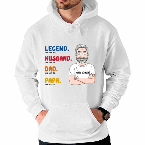 Custom Legend Husband Daddy Papa Since Shirt For Grandpa - Image 5
