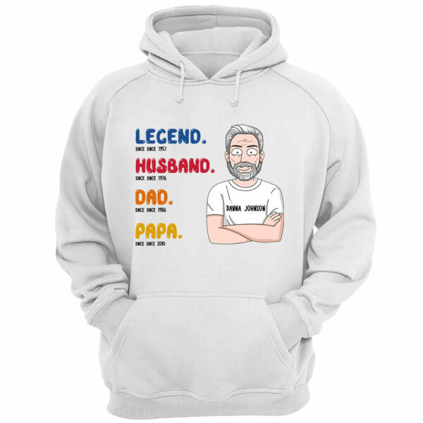 Custom Legend Husband Daddy Papa Since Shirt For Grandpa - Image 4