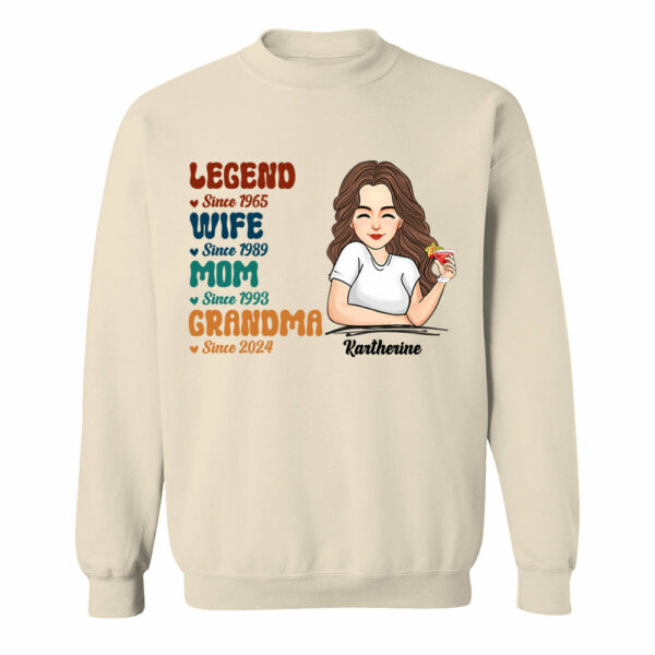 Custom Legend Wife Mom Grandma Since Years Shirt Gift For Grandmas - Mother's Day Gift - Image 8