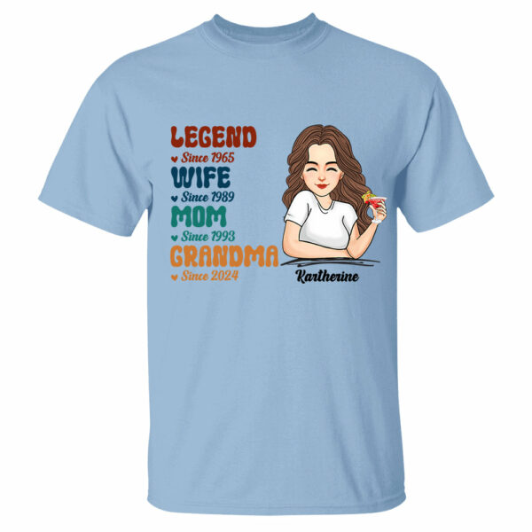 Custom Legend Wife Mom Grandma Since Years Shirt Gift For Grandmas - Mother's Day Gift - Image 4