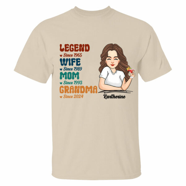 Custom Legend Wife Mom Grandma Since Years Shirt Gift For Grandmas - Mother's Day Gift - Image 3