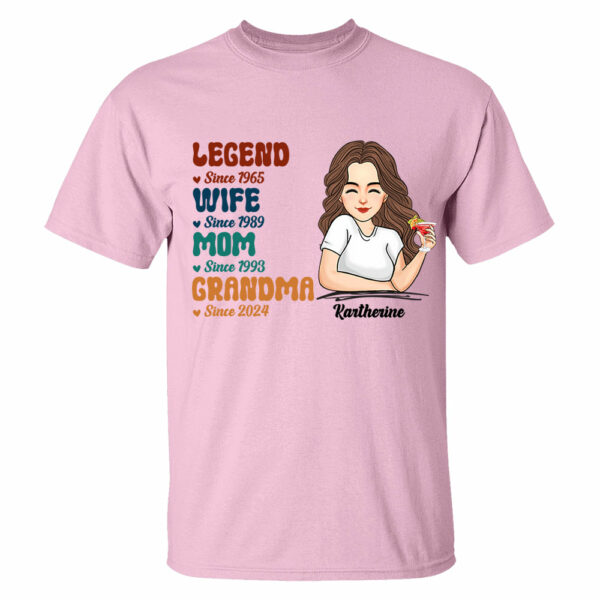 Custom Legend Wife Mom Grandma Since Years Shirt Gift For Grandmas - Mother's Day Gift - Image 5