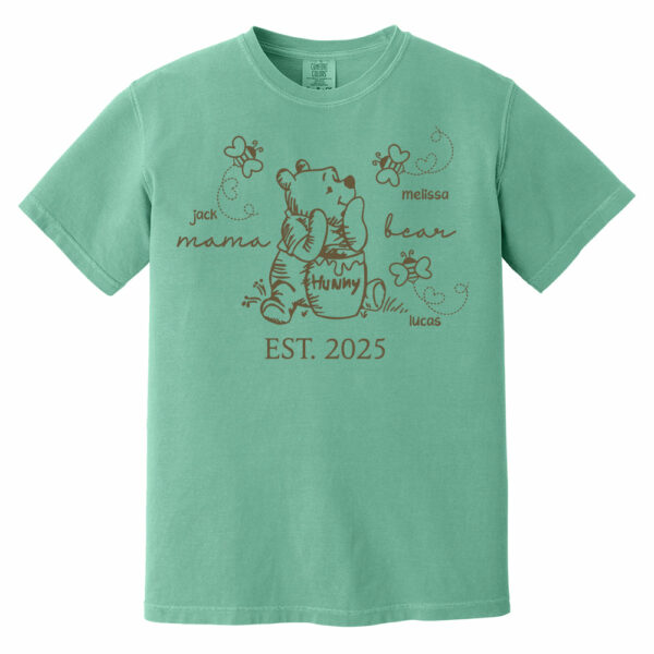 Custom Mama Bear Est 2025 And Grandkids Shirts For Grandma - Image 5