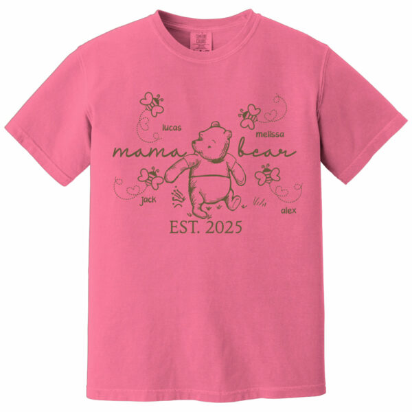 Custom Mama Bear Est 2025 And Grandkids Shirts For Grandma - Image 12