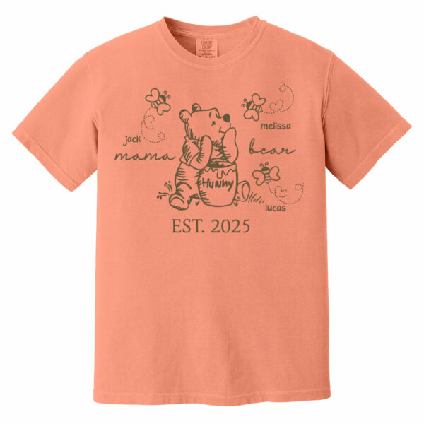 Custom Mama Bear Est 2025 And Grandkids Shirts For Grandma - Image 6