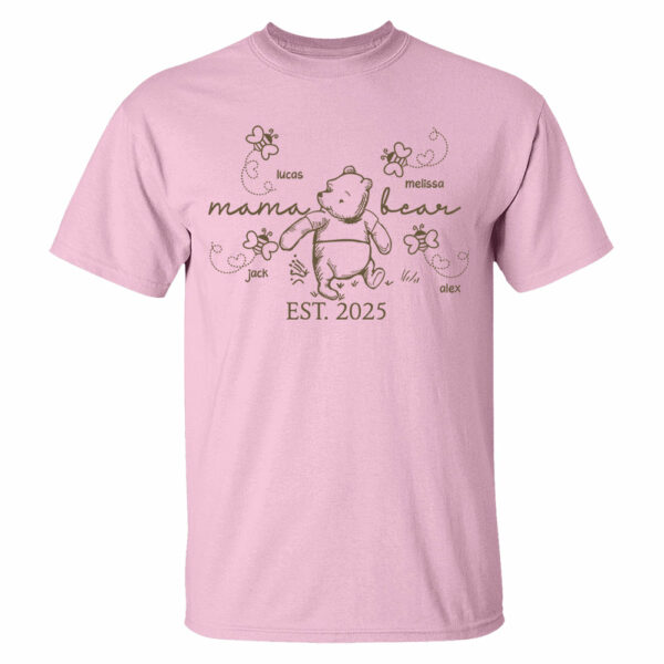 Custom Mama Bear Est 2025 And Grandkids Shirts For Grandma - Image 5