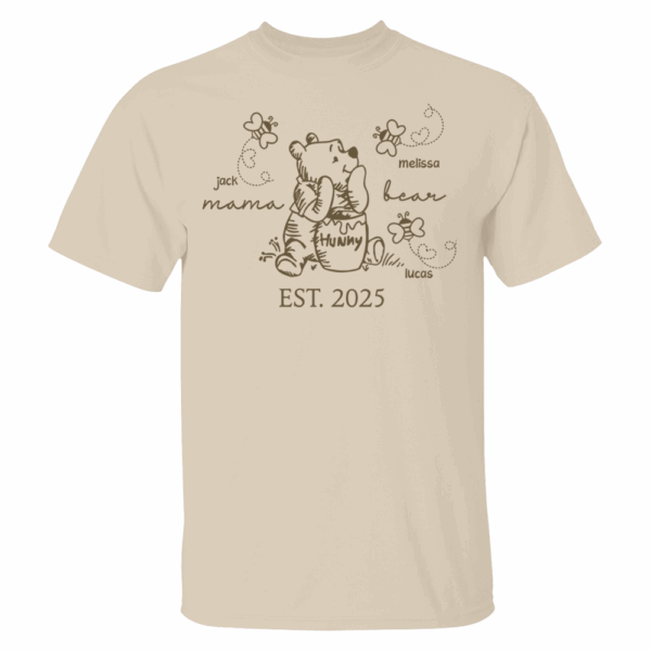 Custom Mama Bear Est 2025 And Grandkids Shirts For Grandma - Image 8