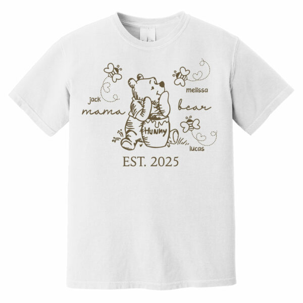 Custom Mama Bear Est 2025 And Grandkids Shirts For Grandma - Image 3