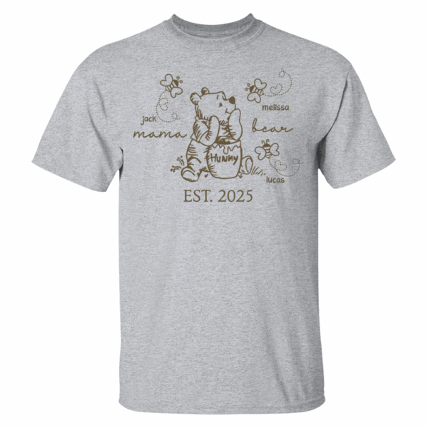 Custom Mama Bear Est 2025 And Grandkids Shirts For Grandma - Image 9