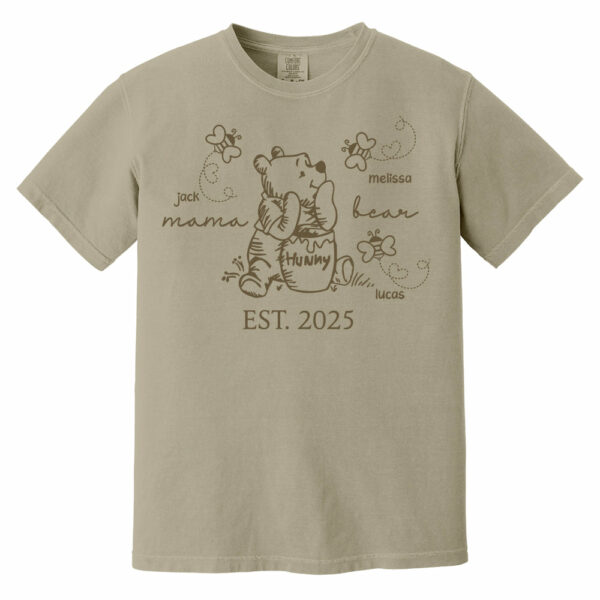 Custom Mama Bear Est 2025 And Grandkids Shirts For Grandma - Image 4