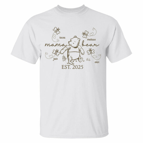 Custom Mama Bear Est 2025 And Grandkids Shirts For Grandma - Image 2