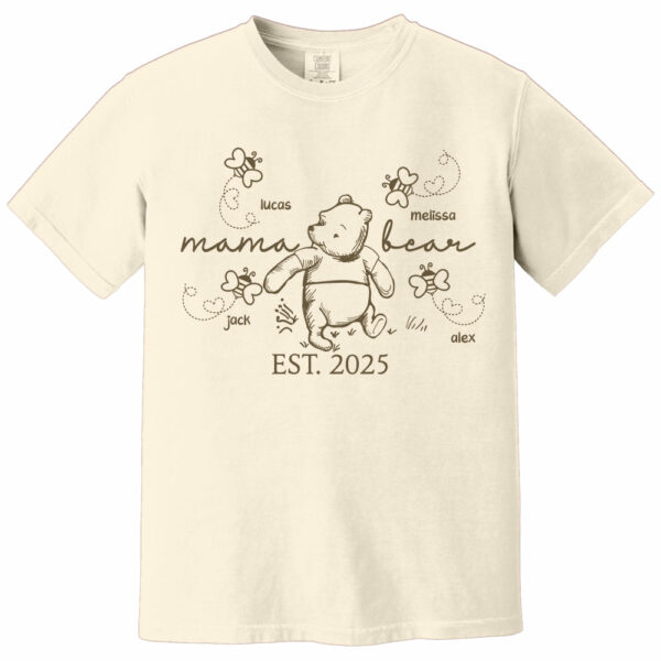 Custom Mama Bear Est 2025 And Grandkids Shirts For Grandma - Image 8