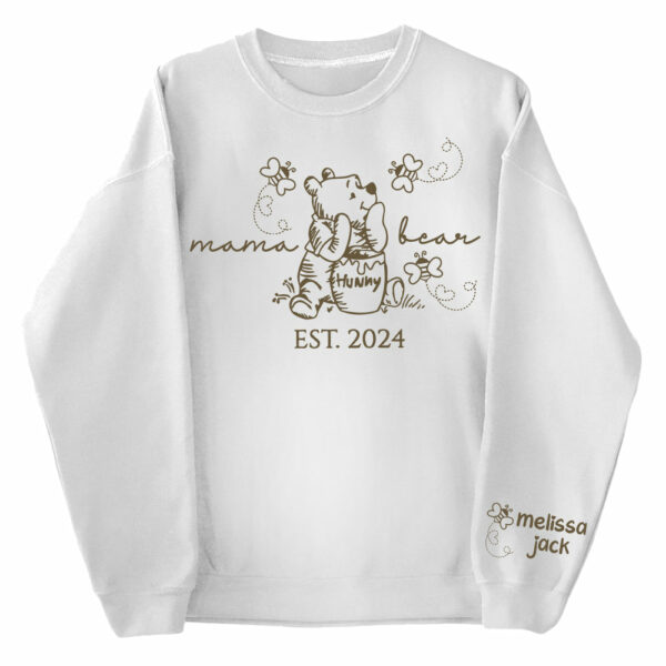 Custom Mama Bear Est And Grandkids Shirts For Grandma - Image 3