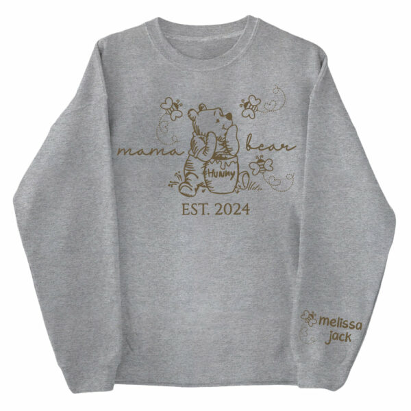 Custom Mama Bear Est And Grandkids Shirts For Grandma - Image 4