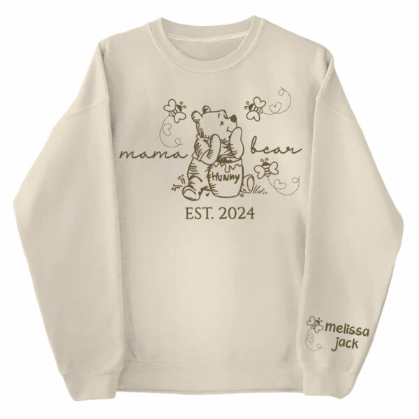 Custom Mama Bear Est And Grandkids Shirts For Grandma - Image 2