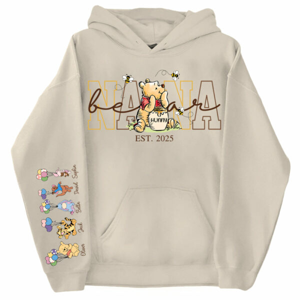Custom Mama Bear Shirt, Mama Est with Kid Name on Sleeve - Personalized Grandma Bear Shirt Mothers Day Gift - Image 9