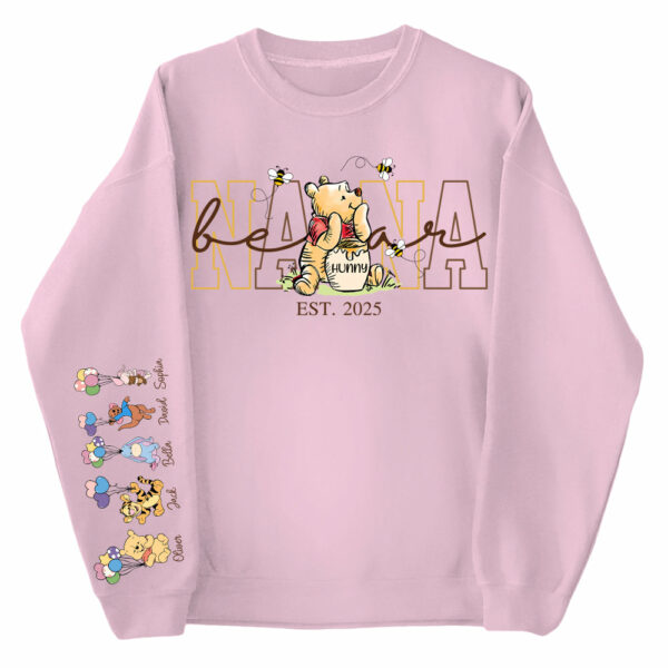Custom Mama Bear Shirt, Mama Est with Kid Name on Sleeve - Personalized Grandma Bear Shirt Mothers Day Gift - Image 7